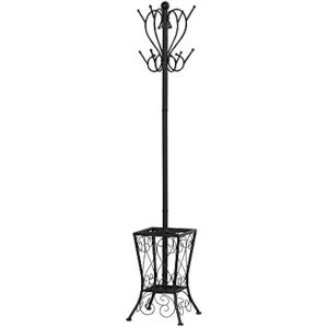 Hall Tree, Free Standing, 8 Hooks, Entryway