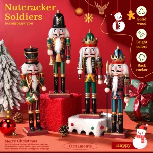30cm Nutcracker Soldier Puppet Wooden Nutcracker Statues