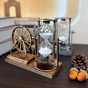 Vintage Ferris Wheel Statue Hourglass Sand Clock Retro Desk Timer
