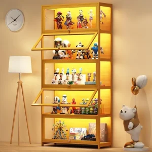 Acrylic Display Cabinet, 5-Shelf Organizer for Toys